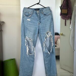 Distressed Denim Jeans